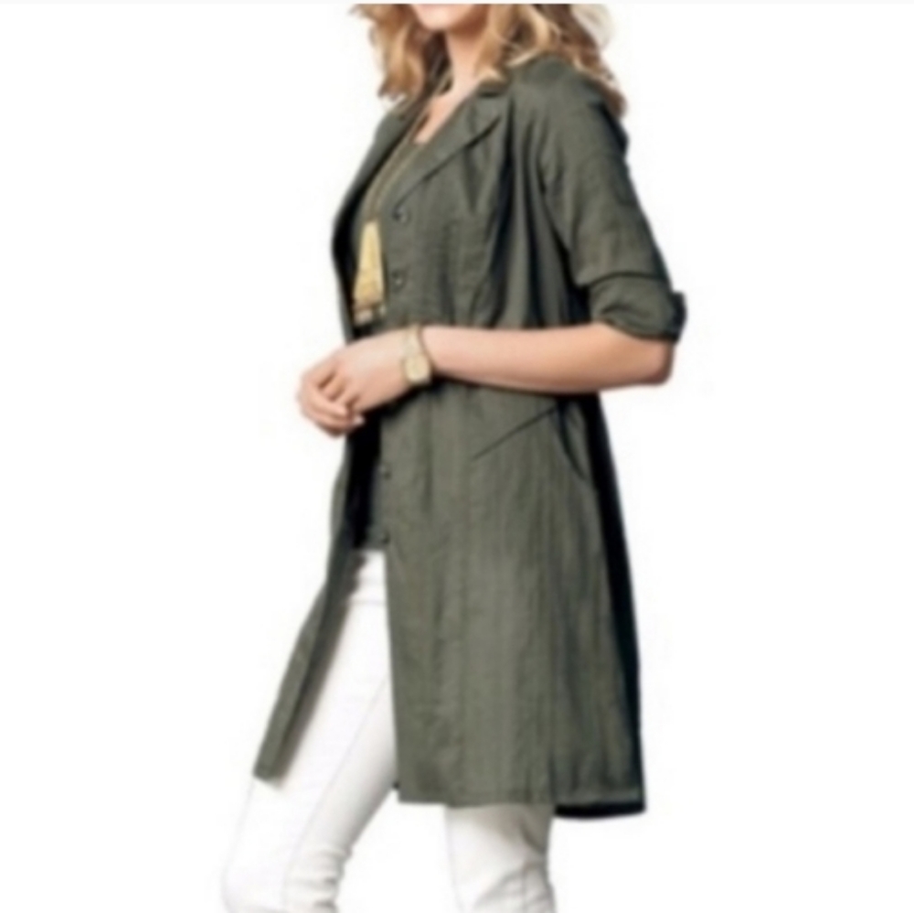 CAbi Got You Covered Tunic Jacket Sz